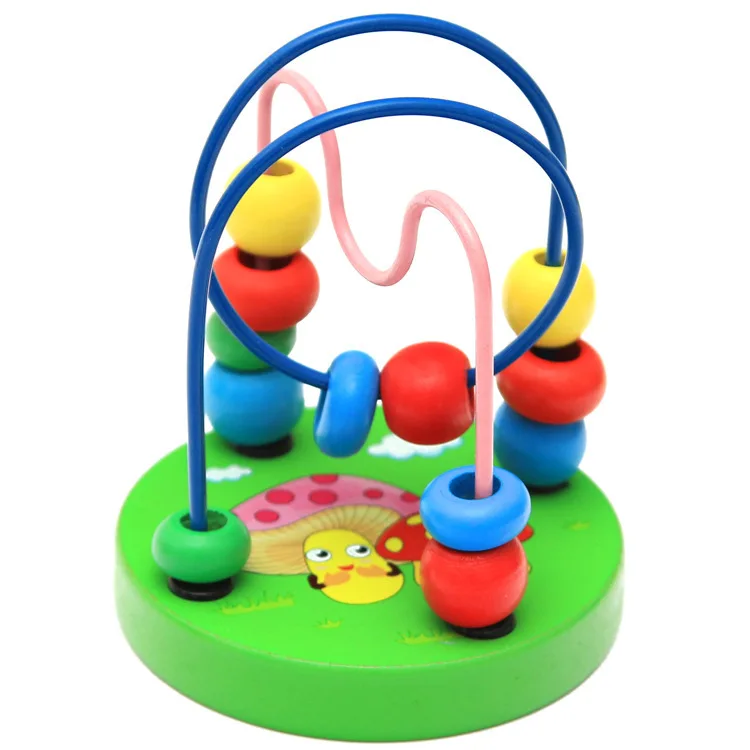 Детские развивающие милые животные круглые бусины Детские игрушки для новорожденных детские кроватки коляска мобильный Монтессори 9*11 см - Color: Mushroom