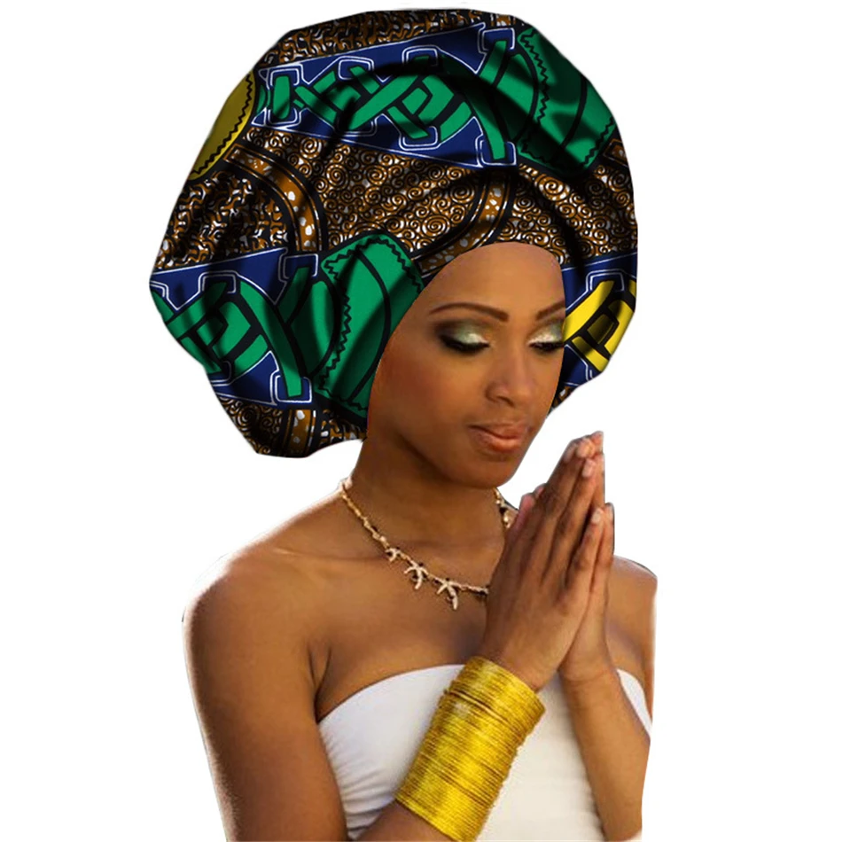 27 цветов, африканская мода, женская повязка на голову, напечатанный богатый Базен, платья,, шарф, нигерийский головной убор, Danshiki, африканская одежда, 50*180 см - Цвет: Color17