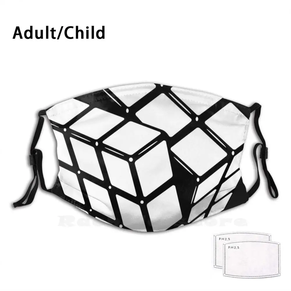 

Magic Cube Black And White Adult Kids Anti Dust Filter Diy Mask Cube Magic Cube Speed Cube Puzzle Cube Puzzle Magic Game Hard