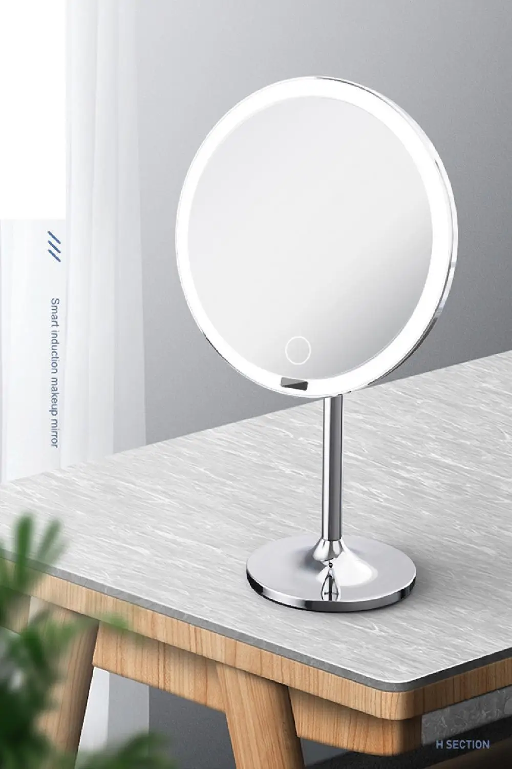 Stand Led Makeup Mirror With Light Adjustble Light Face Sensor Makeup