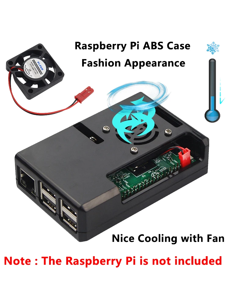 Raspberry Pi 3 Case Box Cooling Fan | Raspberry Pi Case Fan Power Raspberry 3 - Aliexpress