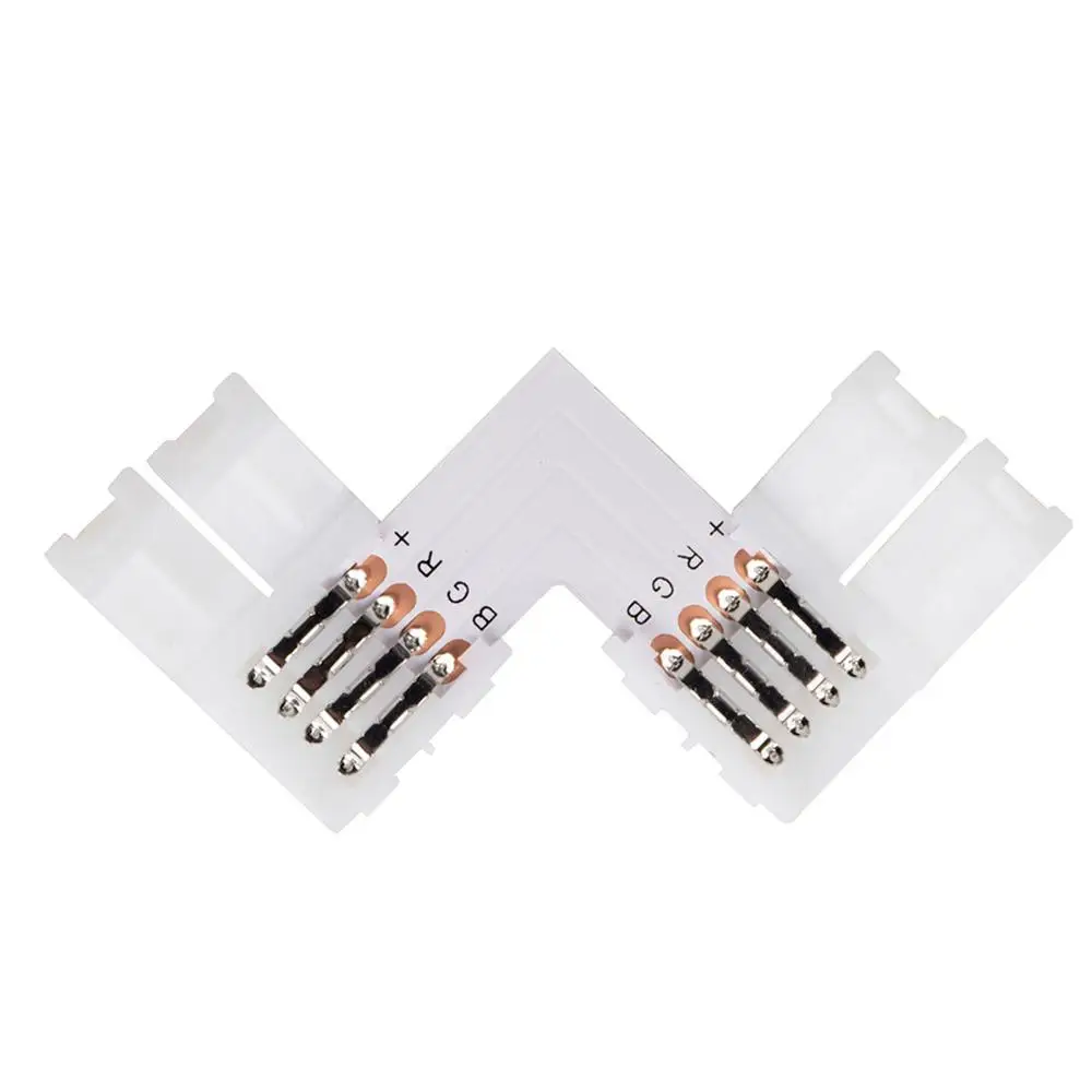 20 шт./компл. 10 мм ABS 4 Pin светодиодный RGB коннектор набор l образной формы без