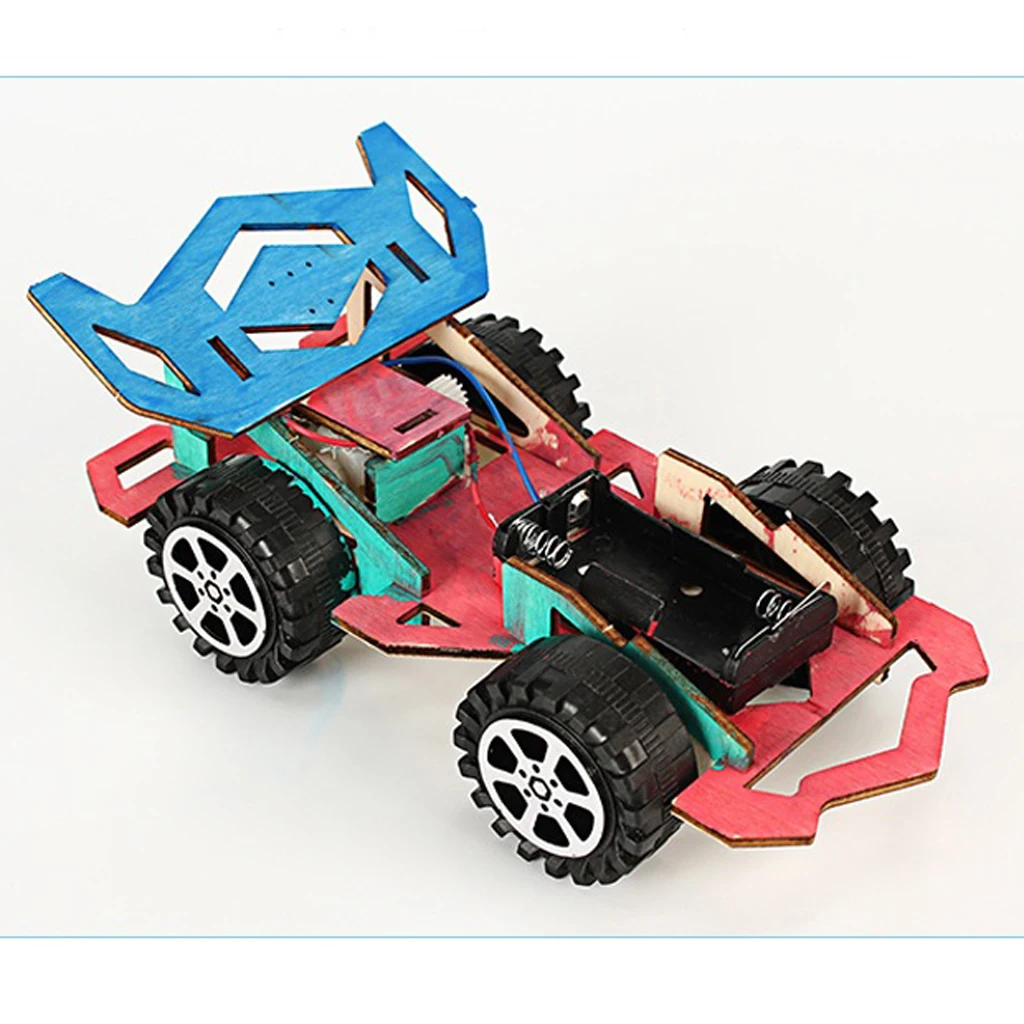 DIY Airplane Model Physical Building Blocks Kits Solar Powered Assembled Educational Toy