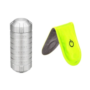 

Da Vinci Code Lock to Marry Lover Escape Chamber Props Silver & LED Safety Light Reflective netic Clip Bike Cycling