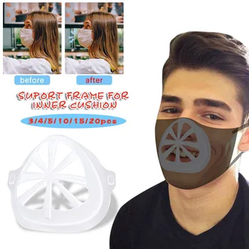 

Unisex 3D Mask Bracket Lnner Support Frame For Sport Women Kids Prevent Lipstick Off Mondkapjes wasbaar face mask Mascarilla