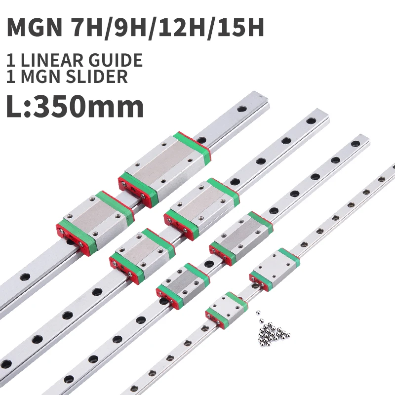 3D принтер MGN7H MGN12H MGN15H MGN9H 350 мм miniatura de carril lineal slide 1pcMGN линейная направляющая +