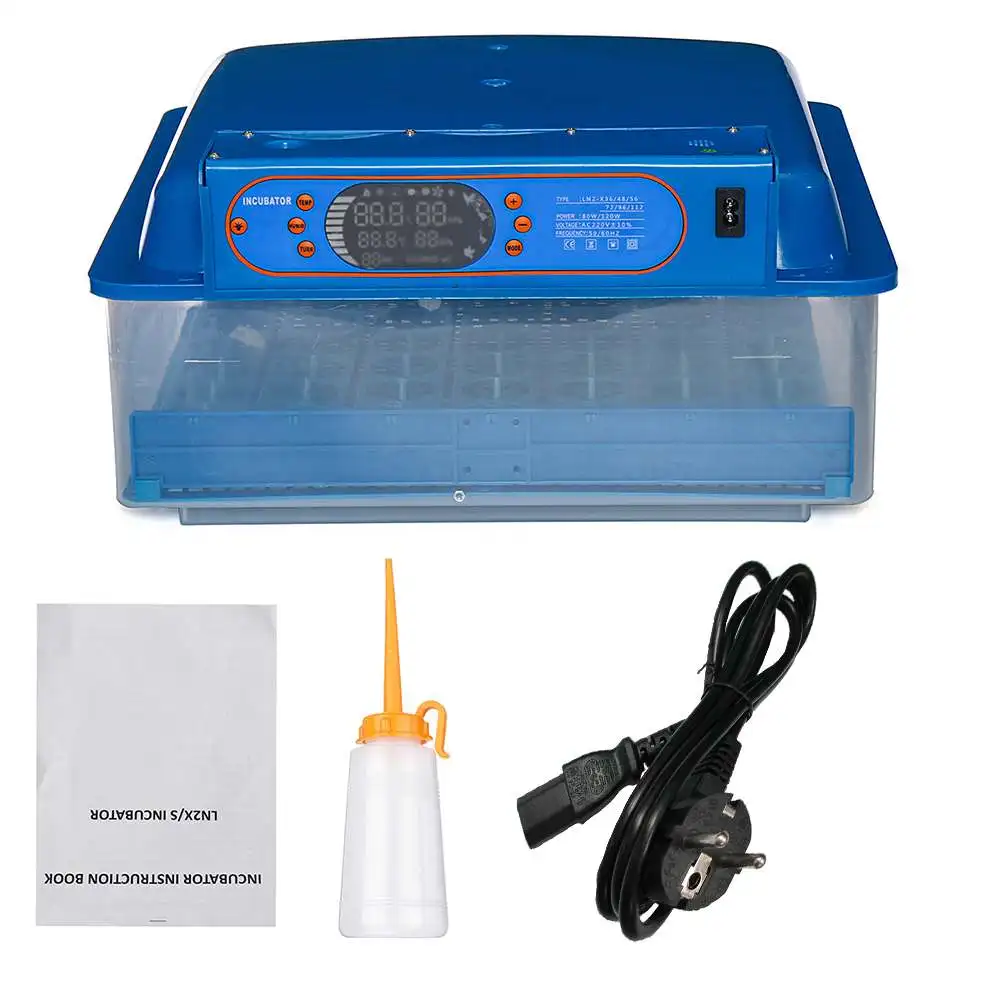 New 36/48/56 s Incubator 220V Digital Temperature Control Automatic Chicken Chick Duck Hatcher Chickens Ducks Geese