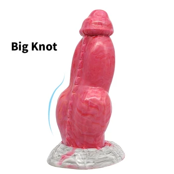 YOCY Huge Dragon Anal Toy For Male Masturbate Flat 7.5cm Dia Silicone Butt Plug With Suction Cup Gray Meat Color Fantasy Dildo 2