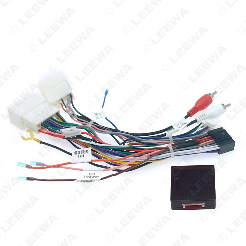 LEEWA Car 16pin Audio Wiring Harness With Canbus Box For Mitsubishi Outlander Pajero Stereo Installation Wire Adapter #CA6574