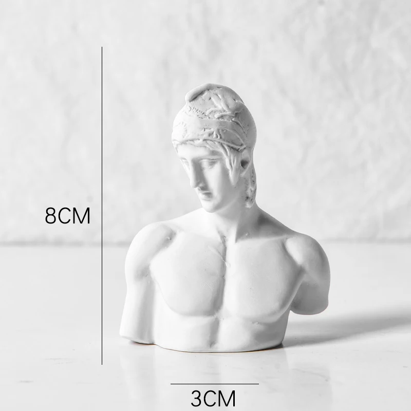 Скандинавская маленькая статуя из смолы скульптура рисунок эскиз пластырь бюст