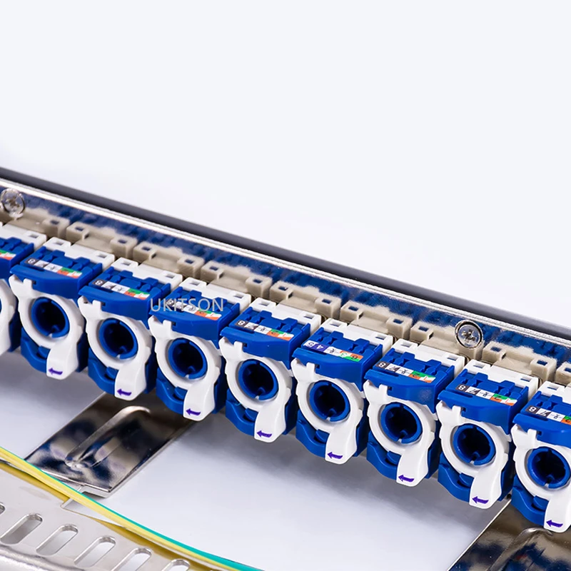 Suporte de Internet Painel de Remendo sem Ferramentas com 24 Soquete para 19 Plugues Ferramenta-livre Keystone Jack Módulo Polegada Rackmount Cat6 Rj45 - Image 5
