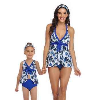 

Beachwear Mother Daughter Swimsuit Mommy and Me Matching Swimwear Clothes Family Outfits Look Mum Mom and Baby Bath Suit Dresses