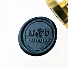 Индивидуальные инициалы с датой свадьбы воск печать/Пользовательские Свадебные печати/свадебные приглашения печать/на заказ Свадебная печать