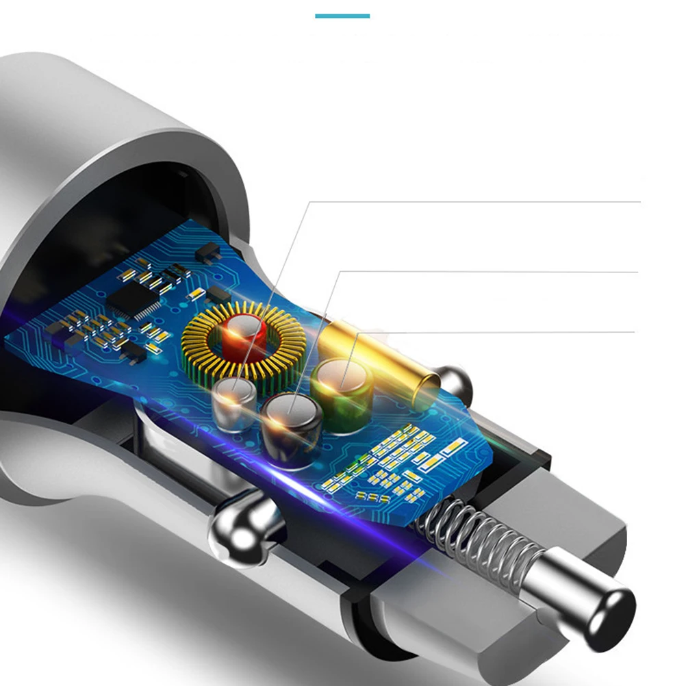 1 шт. DC12-24V зарядное устройство 11 Вт 5 В/3.4A Переходник USB для зарядки в машине цинковый сплав Простота в использовании многофункциональное двойное зарядное устройство для использования в автомобиле