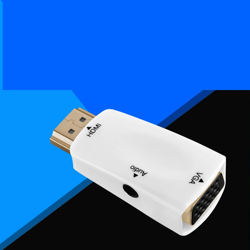 Для HDMI в VGA адаптер конвертер кабель с аудио кабель Поддержка HD 1080P для ПК ноутбук с розничной посылка