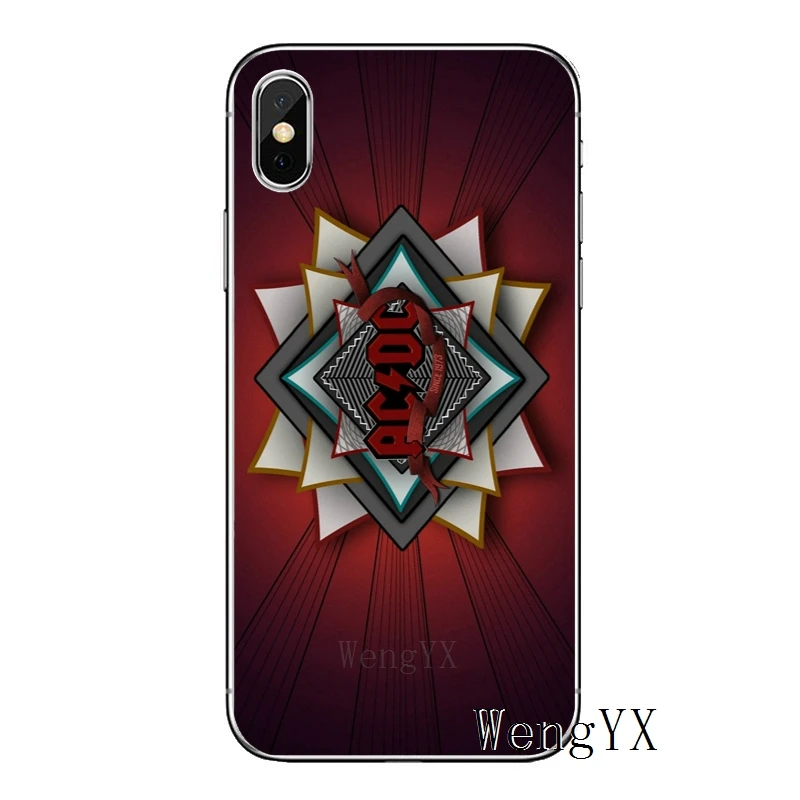 С принтом музыкальной группы ACDC AC DC для samsung Galaxy A10 A30 A40 A50 A60 A70 huawei P30 lite pro P Smart Y6 мягкий чехол - Цвет: AC-DC-A-08