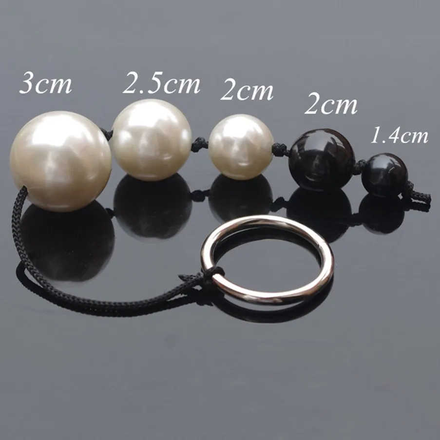 Big Dia 4cm Anal Beads DIY Thread Connect Anal Balls Butt Plug With Tail Ring Anale Sex Toys Adult Toy Sex Shop Anal Toy. image photo