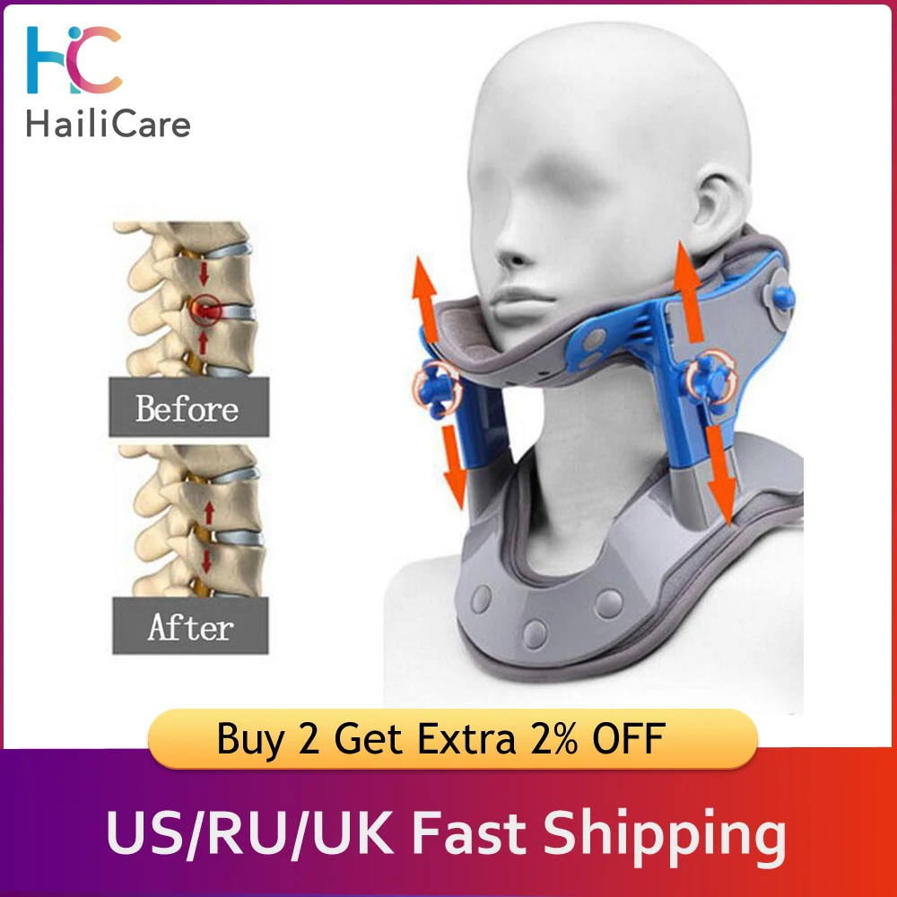 

Heating Therapy Neck Correction Repair Collar Neck Cervical Traction Apparatus Kit Cervical Spine Massager Heat Treatment