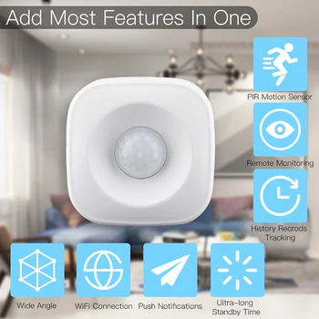 

Smart WiFi PIR Motion Sensor Human Detector Smart Life Tuya App Control Alarm System Smart Body Movement Sensor Work with IFTTT