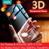 Esr Screen Protector Voor Xiaomi Mi 8 9 Pro Se CC9e 3D Volledige Cover Bescherm Anti Blue-Ray Gehard glas Voor Redmi Note 7 8 K20 Pro