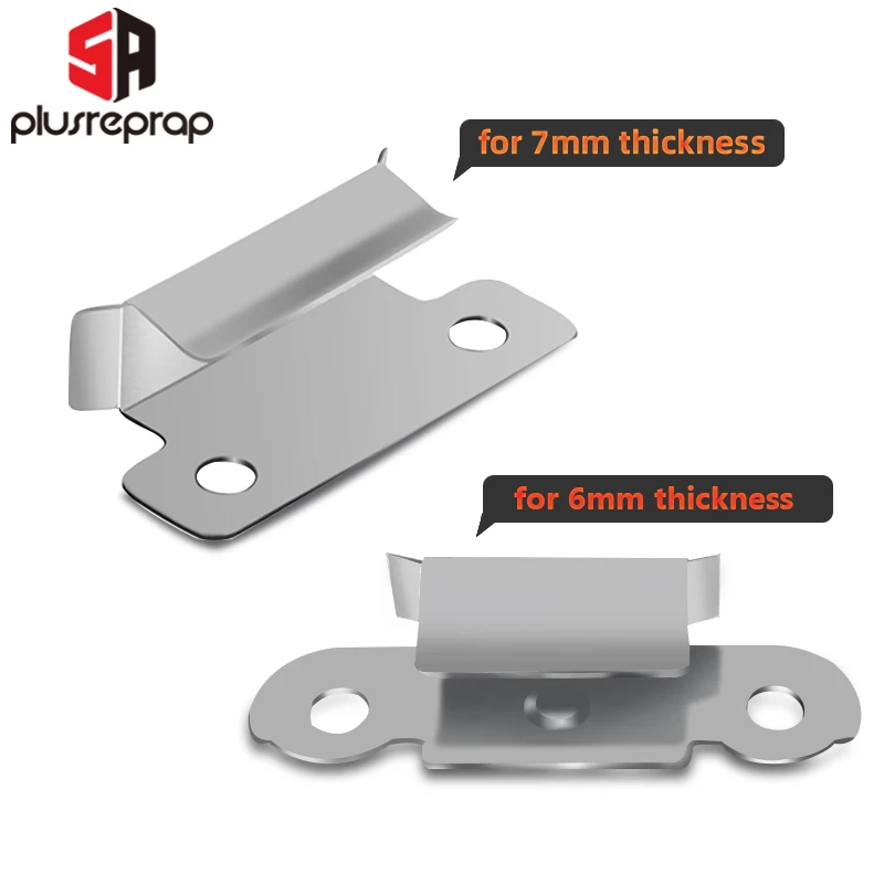 4PCS Steel Heated Bed Clip UM2 or Ender 3 Heatbed Clamp for 3D Printer Build Platform Glass Retainer