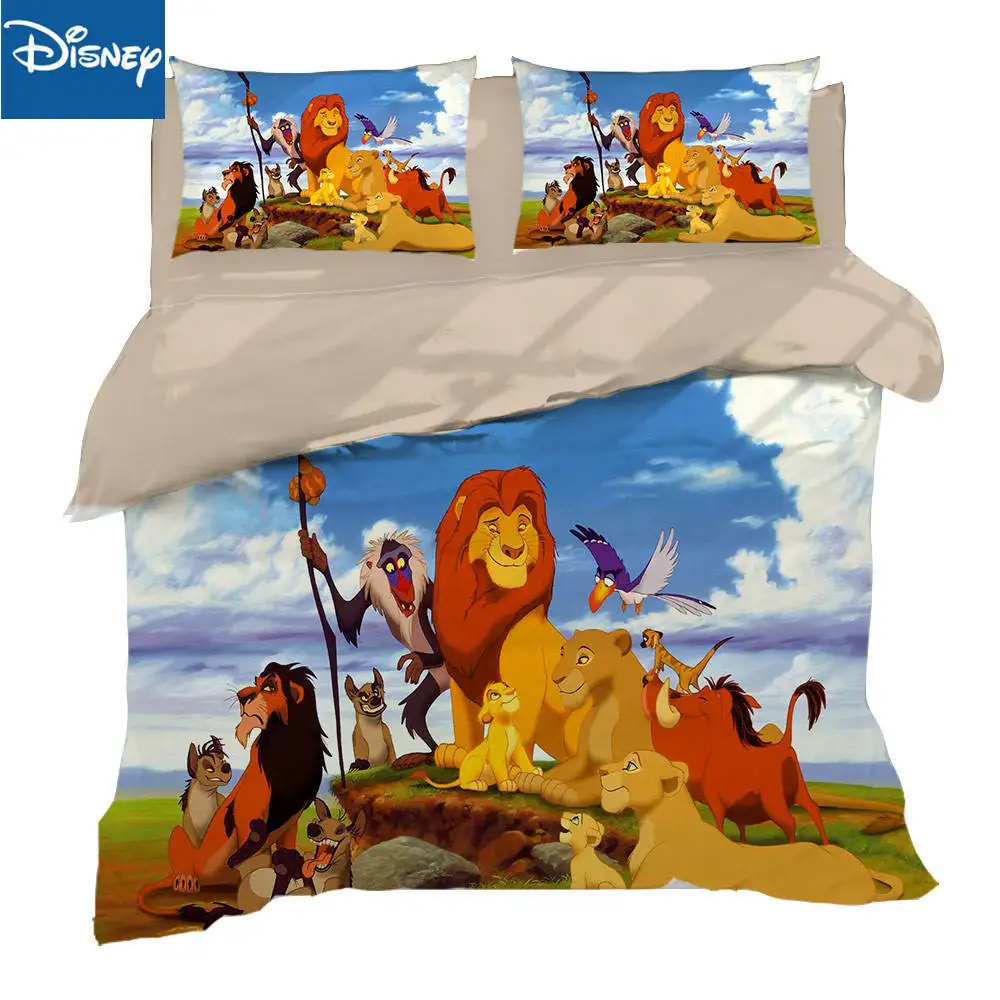3D закат Simba Лев набор для больших кроватей пододеяльники Декор детской спальни