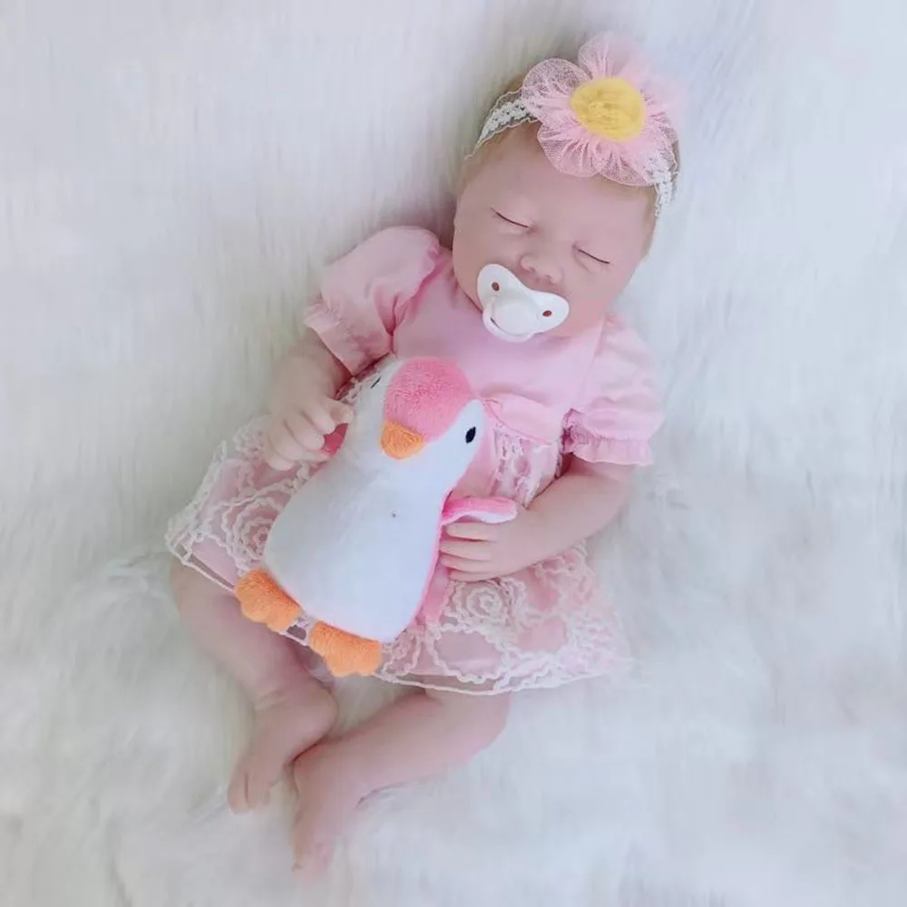 Кукла Avani 45 см Reborn Baby Dolls полумягкие силиконовые виниловые детские куклы реалистичные Новорожденные куклы для подарков - Цвет: penguin(white)