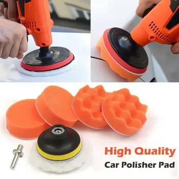 

7PCS 3''/4''/5 ''/6''/7''Inches Car Polishing Waxing Detailing Sponge Mat Buffing Buffer Compound Pad Car Accessories