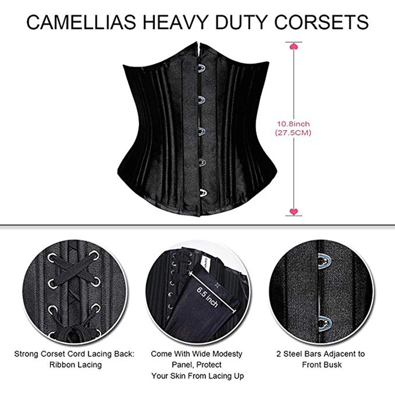 

Plus Size xxxxl xxxl Women's 26 Steel Boned Heavy Duty Waist Trainer Corset Shaper for Weight Loss shapewear Costumes