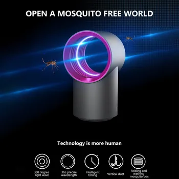 

Intelligent USB Electric Mosquito LED Night Lamp Bug Insect Killing Pest Zapper
