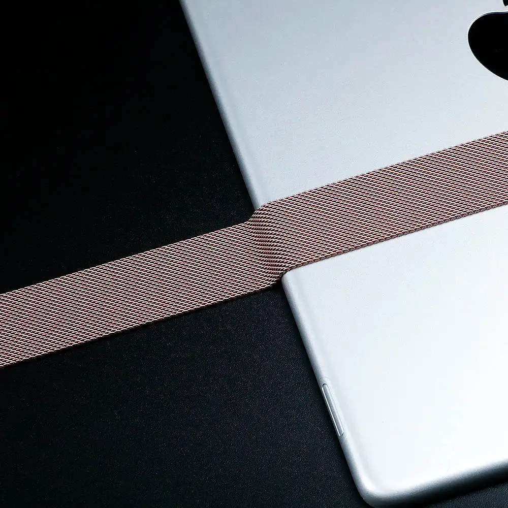 Высокое качество Миланская петля для apple watch ремешок apple watch 4 группа 44 мм 40 мм iwatch 3 21 42 мм/38 мм лучший процесс материала - Цвет ремешка: pink gold