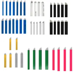 100 шт. иглы для микроблейдинга 0,16 мм многократный выбор красочные pcd Nano LAMINA MICRO flex Blade для руководство для tebori Татуировки Ручка