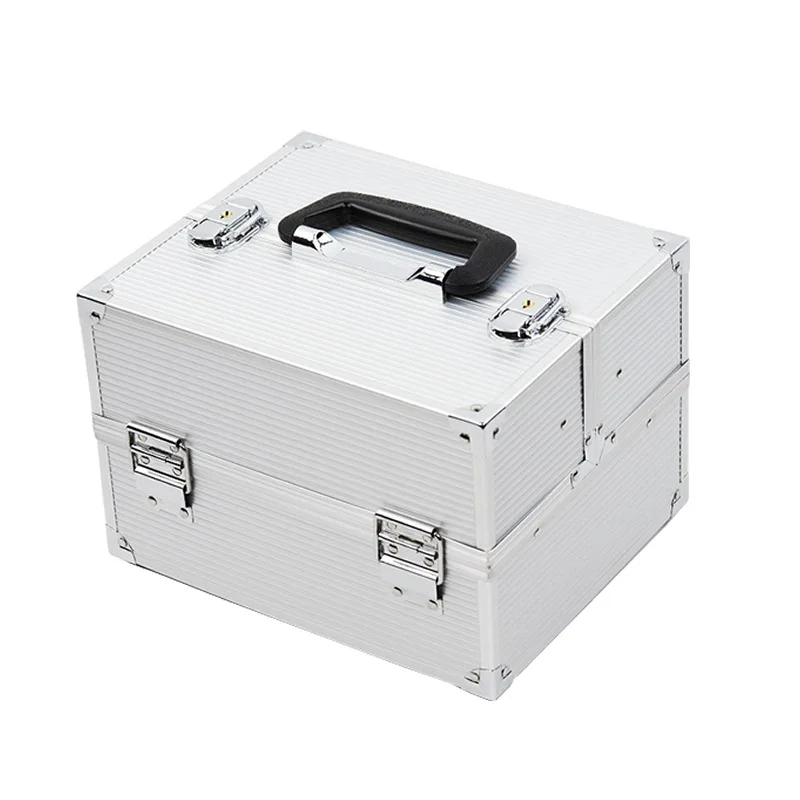 

Portable Cosmetic Case Aluminium Alloy Profession Makeup Beauty Toolbox Makeup Manicure Toolbox Cosmetics Case