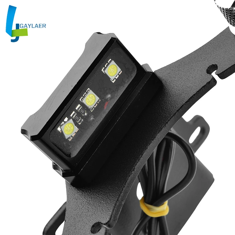 Мотоцикл ХВОСТ Tidy Fender Eliminator для Yamaha MT-07 MT07 FZ-07 FZ07- держатель номерного знака Кронштейн светодиодный светильник