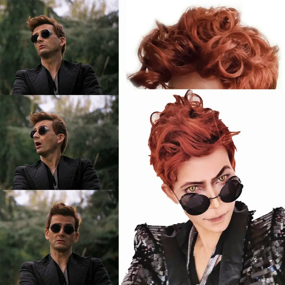 Crowley good omens wig Clearance