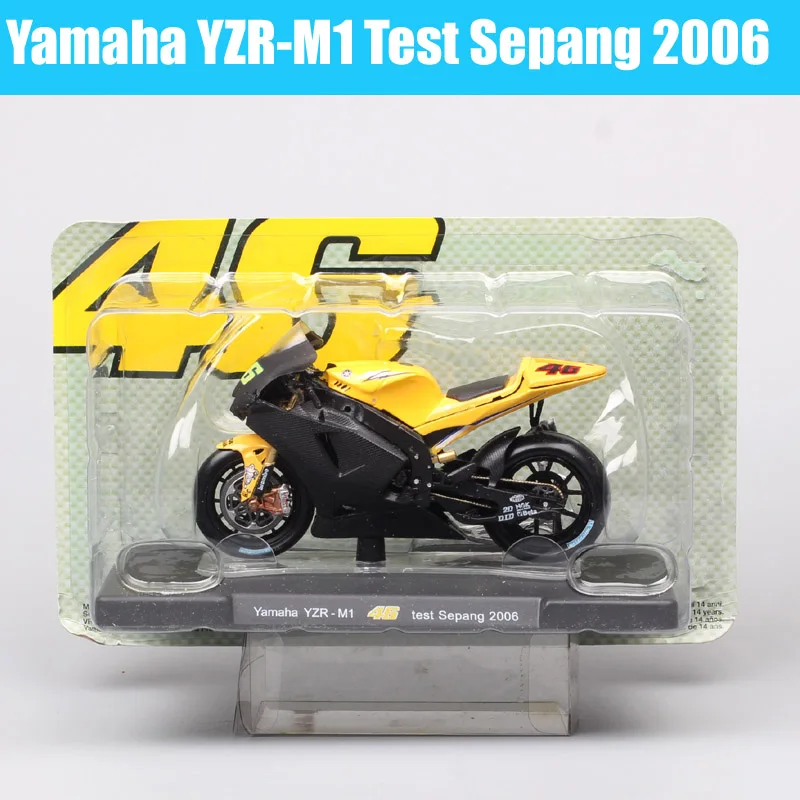 Дети 1/18 масштаб LEO мини YAMAHA YZR-M1 чемпионат мира мото rcycle литые Автомобили Модель гоночной машины мото велосипед игрушки Миниатюрный - Цвет: Test Sepang 2006