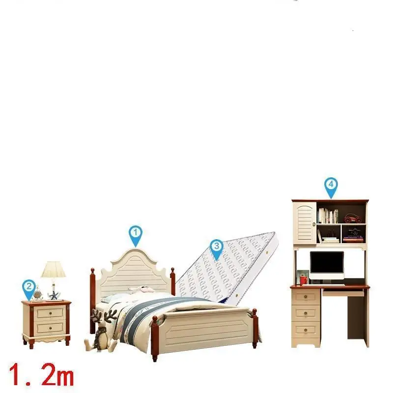 Cocuk Yataklari kinderbeden для детей Infantiles Chambre Litera Muebles De Dormitorio Wood Lit Enfant Cama Infantil детская кровать - Цвет: MODEL W