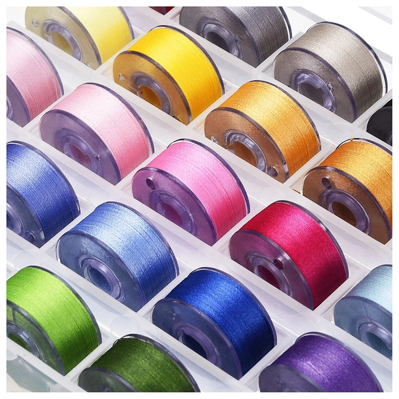 Чехол-органайзер с 25 прозрачными катушки для швейных машин и разных цветов для Brother/Babylock/Janome/Kenm