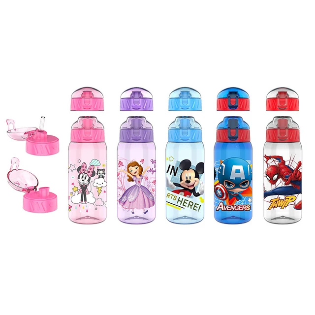 Minnie Mouse Water Bottle Built Straw  Water Bottle Mickey Minnie - Disney  Kids - Aliexpress