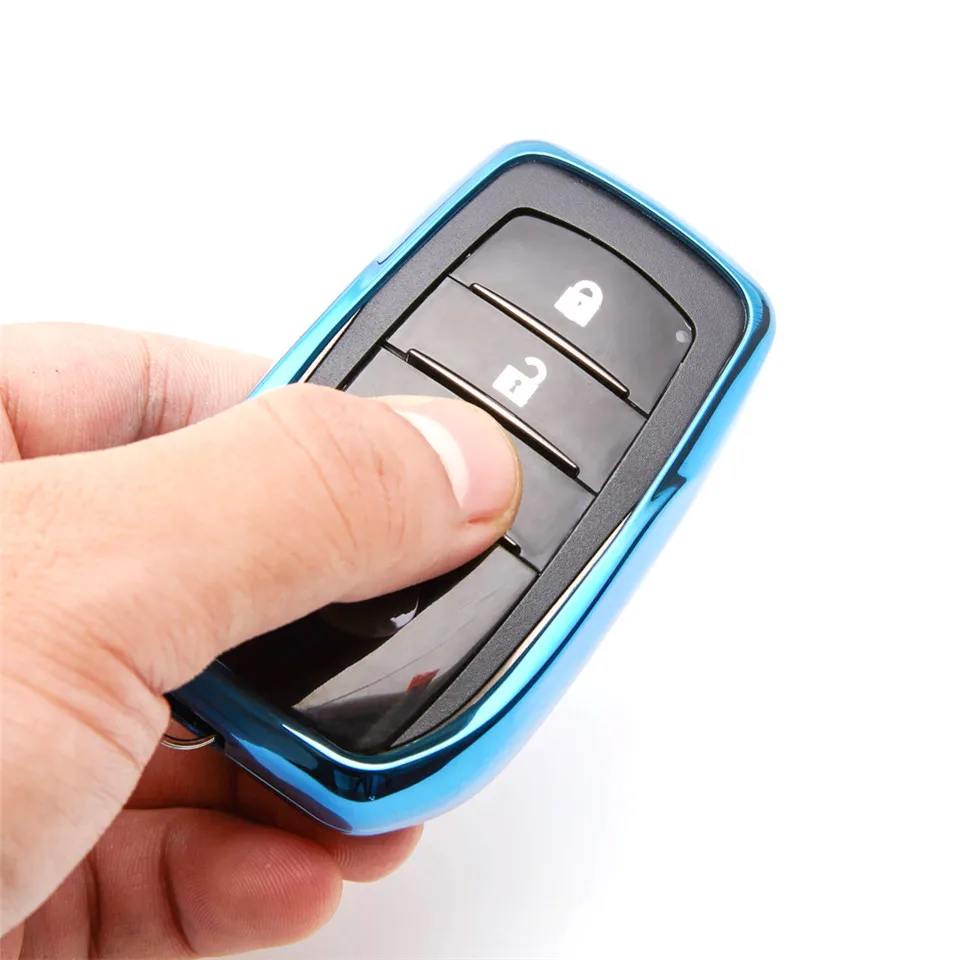 Чехол из ТПУ для автомобильных ключей, чехол для Toyota Avensis Corolla Prius Camry Vitz RAV4, защитный чехол для ключей, брелок для ключей