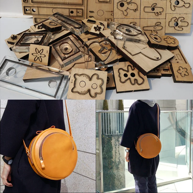 

Японский стальной нож, форма, кожаные изделия ручной работы, Мужская круглая форма для торта, сумки, нож, кожаный инструмент ручной работы, форма для ножа