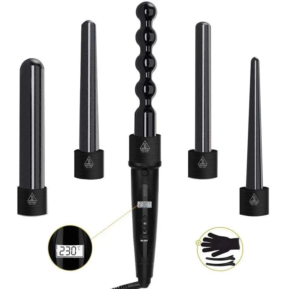 

LCD Liquid Crystal Display 5 In 1 Change Tube Hair Curler Multi-function Hair Curler Portfolio Tools