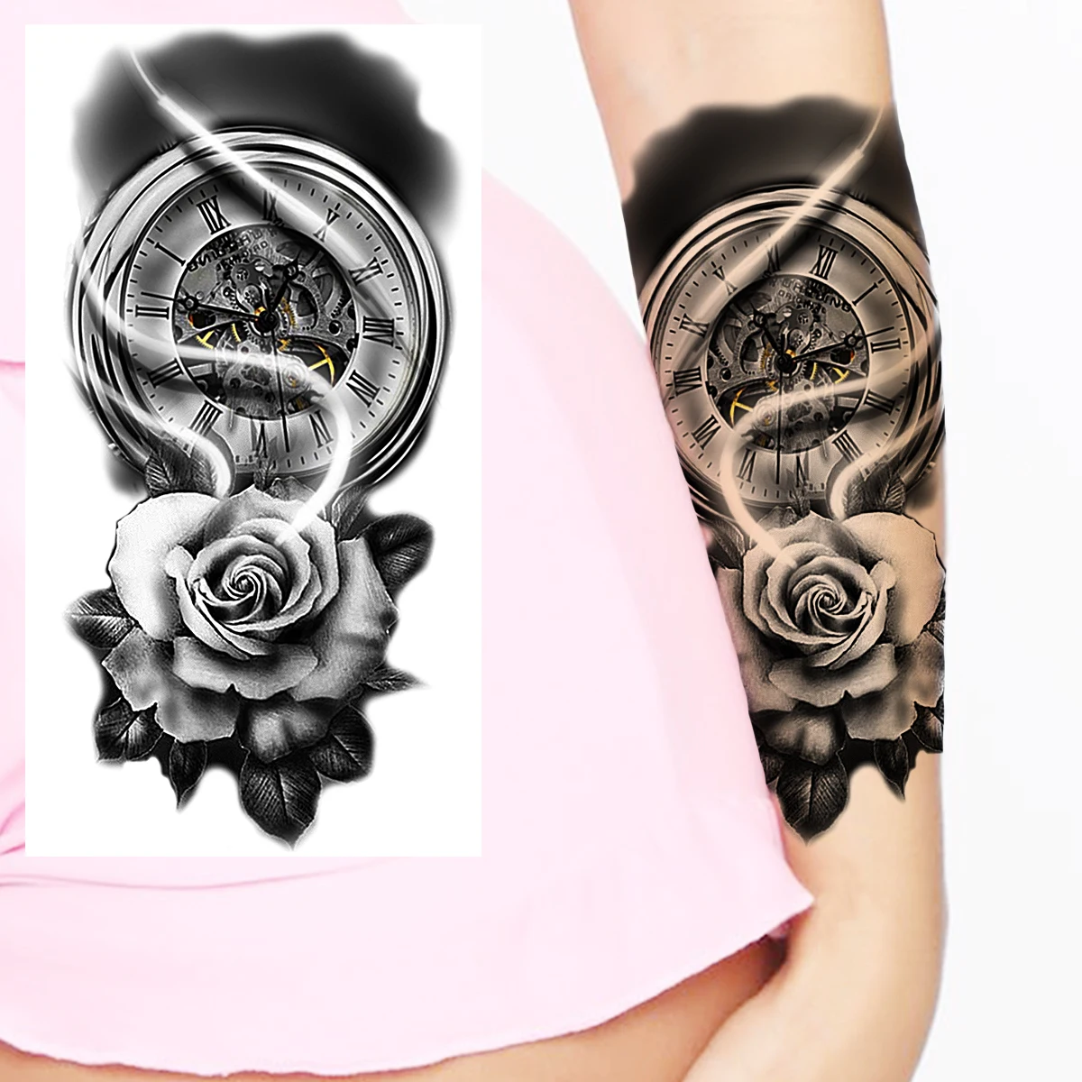 Tatouage Bateau Pirate Avant Bras Faux tatouage temporaire pour femmes et hommes, autocollant réaliste, bateau  de Vampire Pirate Lion samouraï, avant bras | AliExpress