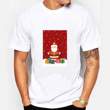 

2019 Summer Printed ShortT Shirt Men Short Sleeve Loose T-shirt Fashion Solid Christmas O Neck Tshirt Men's Hip Hop Streetwear