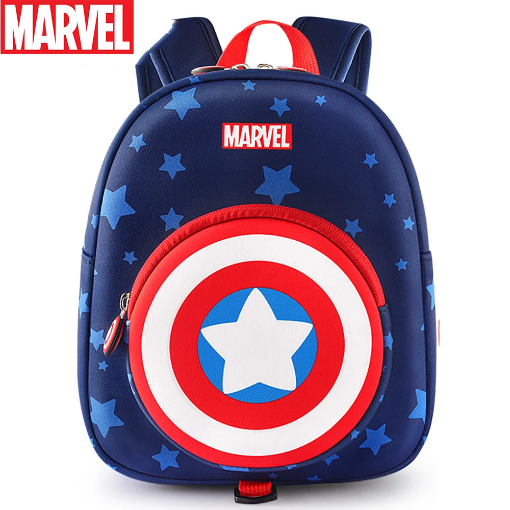Mochilas de para estudiantes y niños, bolsos con estampado de Spiderman, América, de dibujos animados, de alta calidad| | - AliExpress