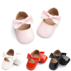 Chaussures de premiers pas pour bébé fille, semelle souple, nœud papillon, princesse Mary Jane, accessoires 