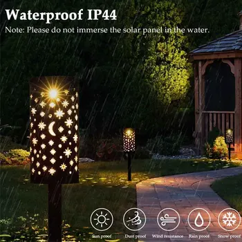 

3 In 1 Stars Yard Lawn Light Pathway Led Iron Art Garden Decoration Outdoor Waterproof Solar Powered High Brightness Patio