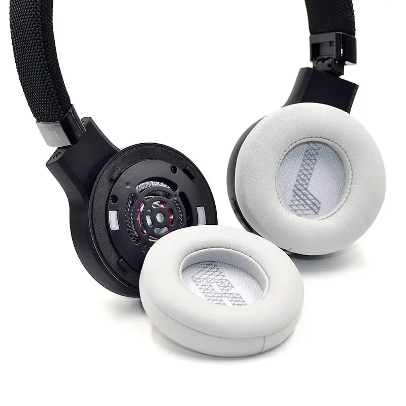 1Pair Replacement Leather Earpads Soft Memory Foam Ear Pads Cushion Cover for J B L Live 500BT Wireless Over Ear Headphones