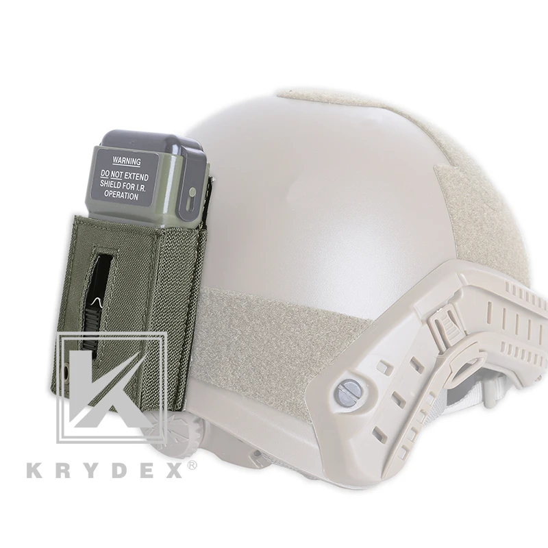 KRYDEX RG MS2000 Tactical Strobe Light Protective Pouch For Mounting Helmets Distress Marker Carrier Hook & Loop Protective Case 6