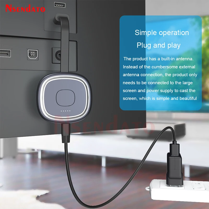 Mirascreen G20 5g 4K HD TV Stick Adapter Wireless HD WiFi Display Dongle Screen Mirroring for Miracast Airplay DLNA TV Receiver